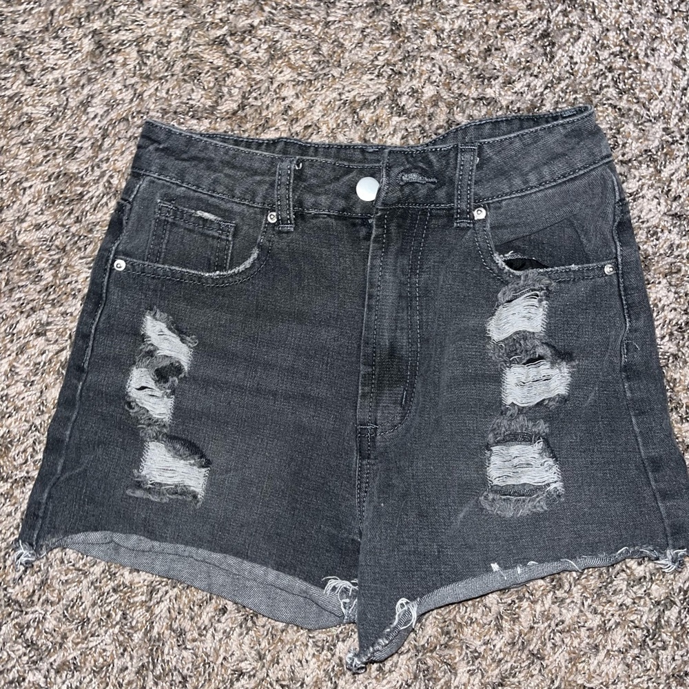SHEIN Grayish Black Jean shorts Size XS